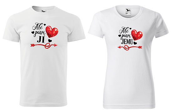 Valentýnská trička